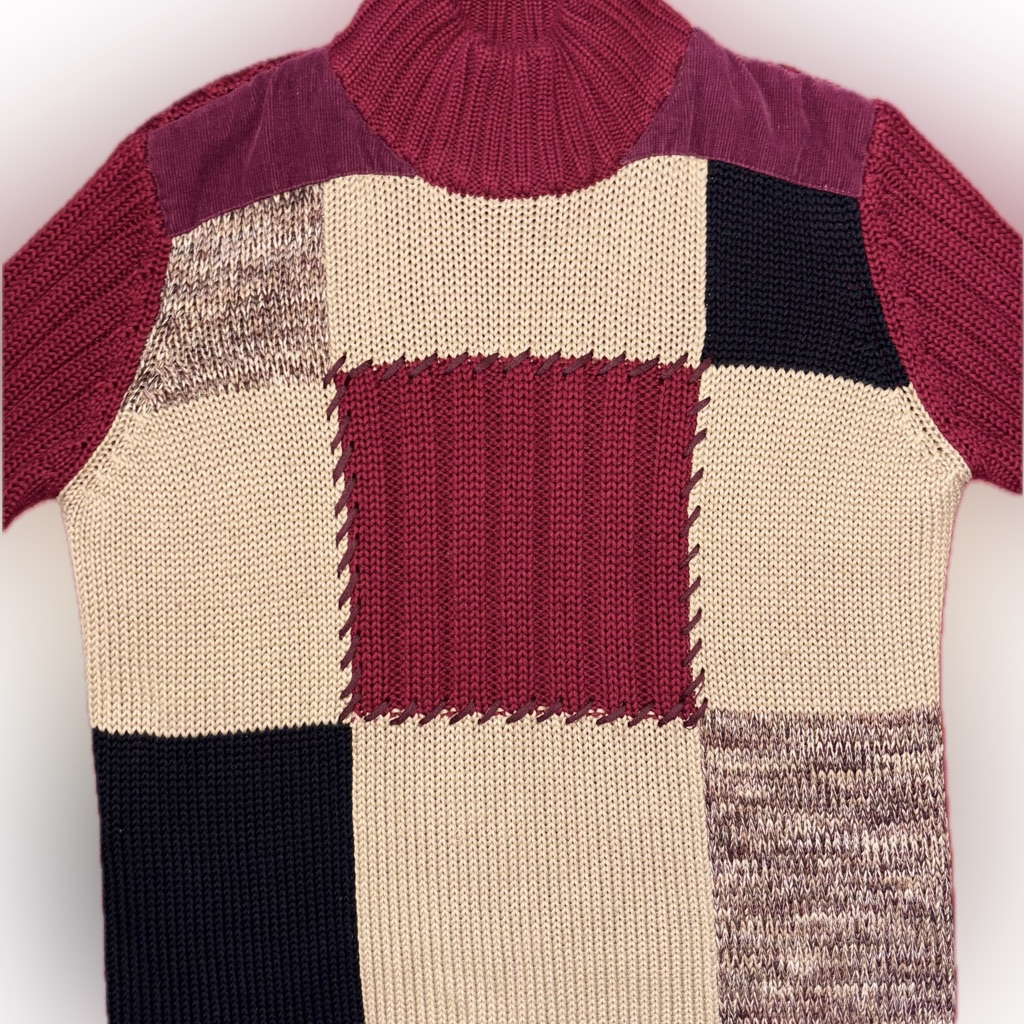 Cecil Patchwork Knit Sweater